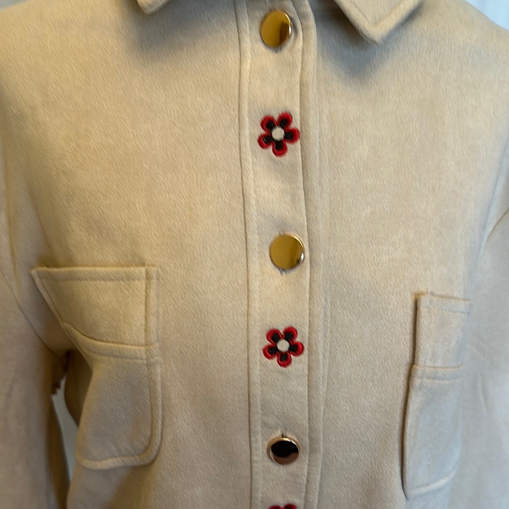 Alice Blue Tan Utility Jacket with Collared Neckline and Tassels - Picture 5 of 11